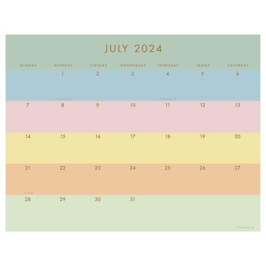 TF Publishing 2024-2025 Large Super Stripe Desk Pad Calendar